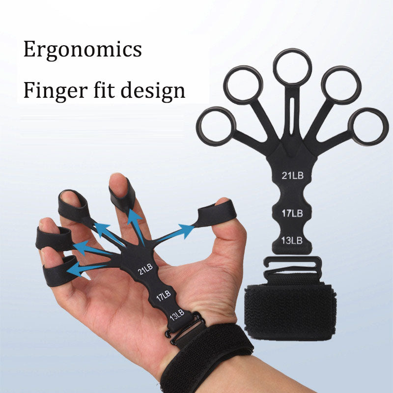 Silicone 5-finger finger trainer, wrist tension device, shooting corrector, basketball shooting training assistance grip strength