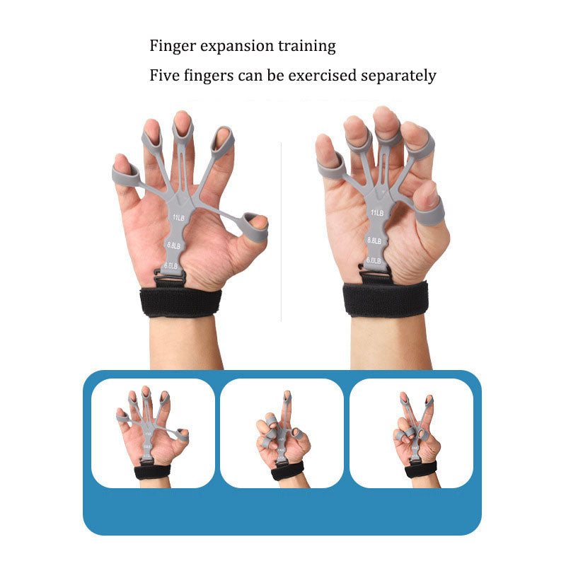 Silicone 5-finger finger trainer, wrist tension device, shooting corrector, basketball shooting training assistance grip strength